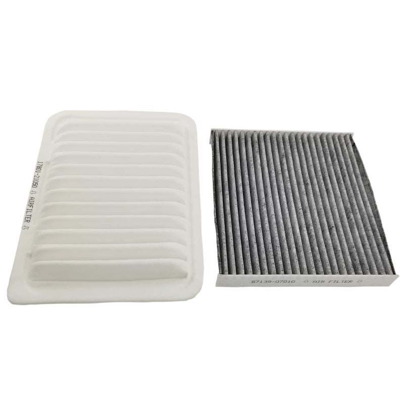 GaeaAuto Engine Air Filter & Carbon Cabin Air Filter fit for Corolla(2009-2019) Matrix(2009-2014) Yaris(2007-2018) Scion xD(2008-2014) Vibe(2009-2010) #87139-07010 17801-0T030 17801-21050 - Image 1